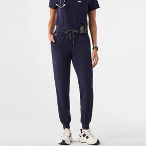 FIGS Zamora Jogger Scrub Pants Navy Women’s M/P Medium Petite